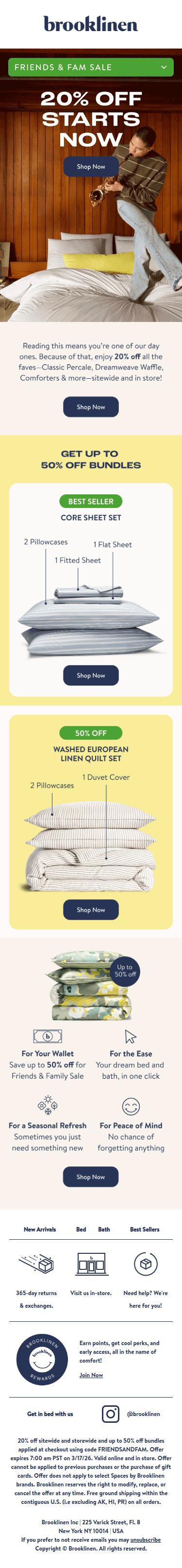 20% Off Friends & Fam Sale