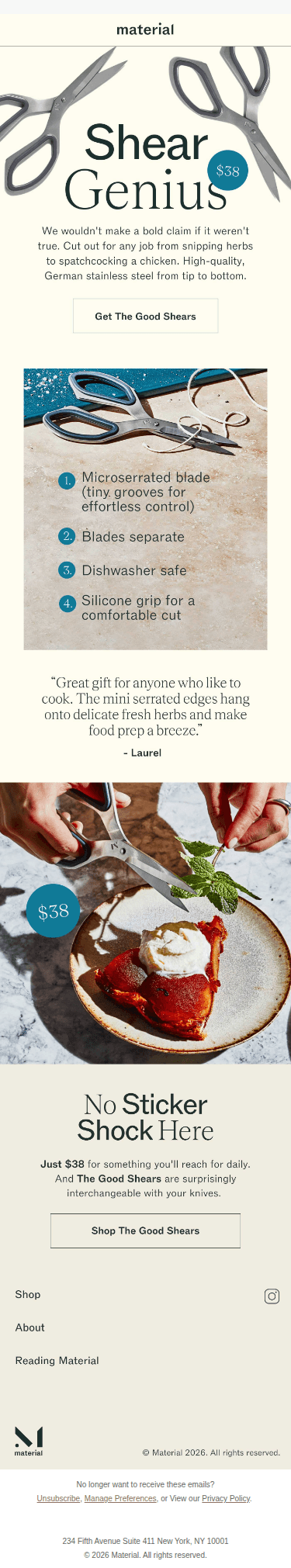 Material Kitchen email