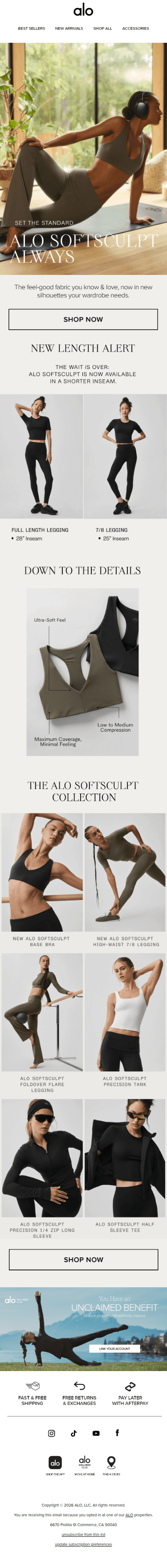Alo Yoga email