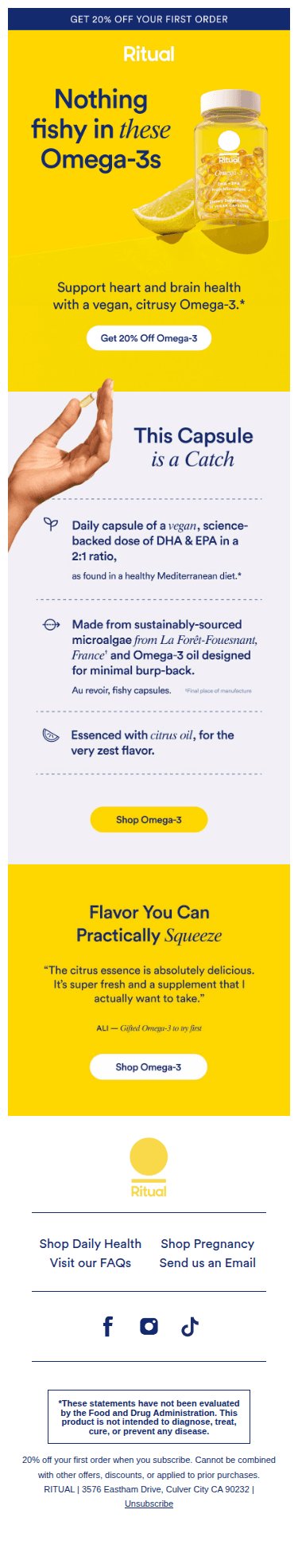 20% off Fish-free Omega-3s