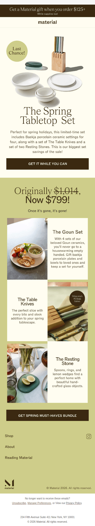 Last chance: Spring entertaining essentials