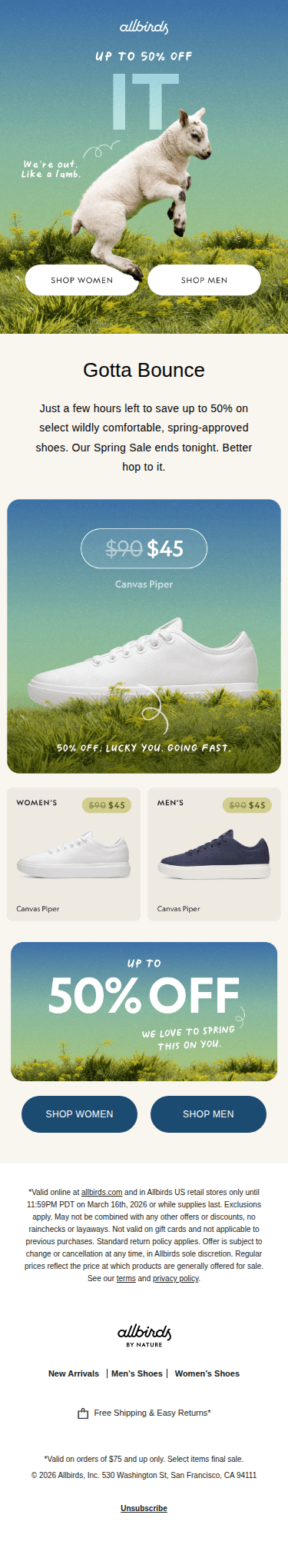 Last Call For Up To 50% Off