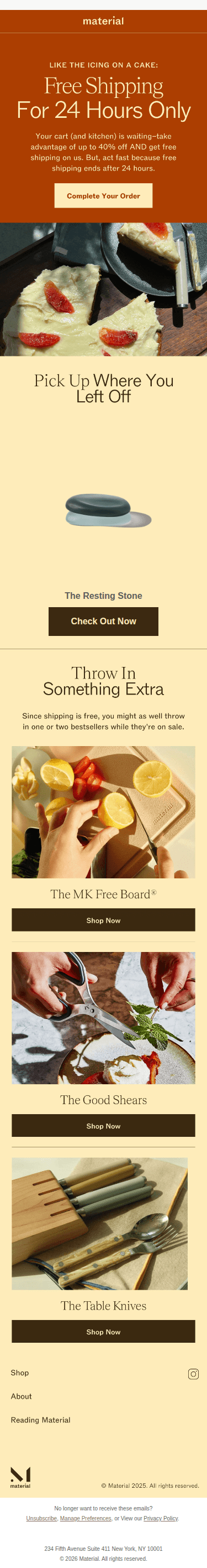 FREE Shipping for 24 Hours Only