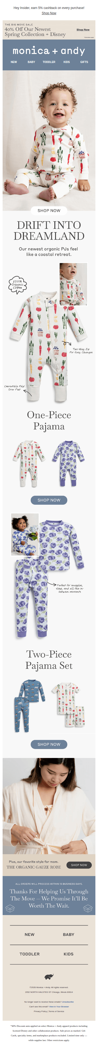 New Season, New Organic PJs