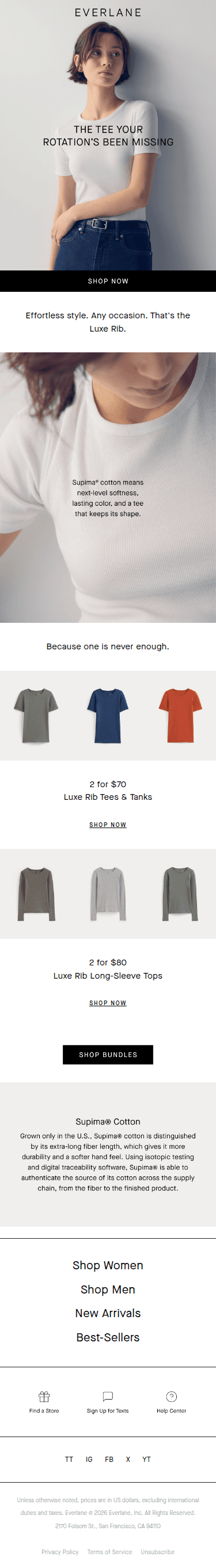 The Luxe Rib Tee is Calling