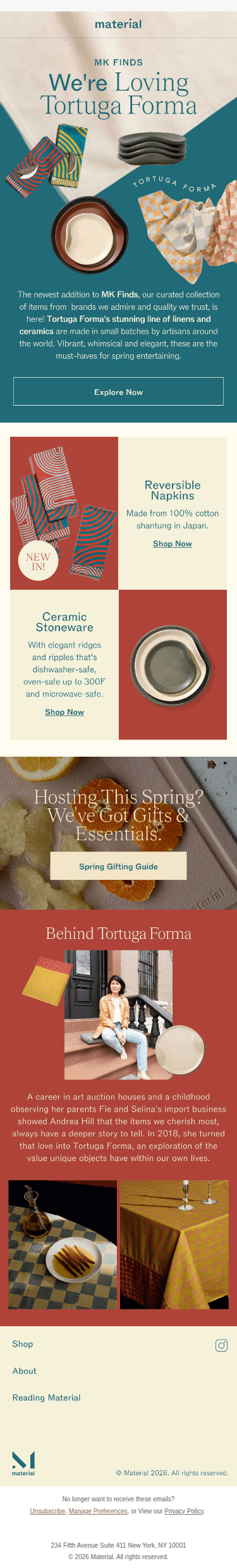 NEW: Spring Linens and Ceramics