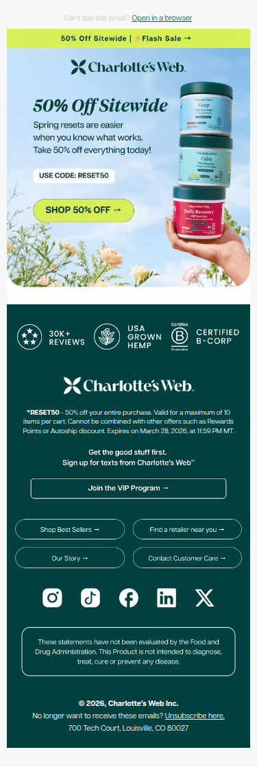 ☀️ 50% Off Flash Sale