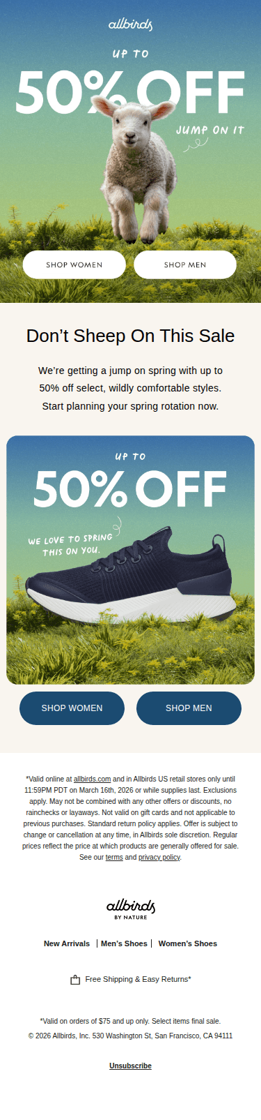 Up to 50% Off Starts Now