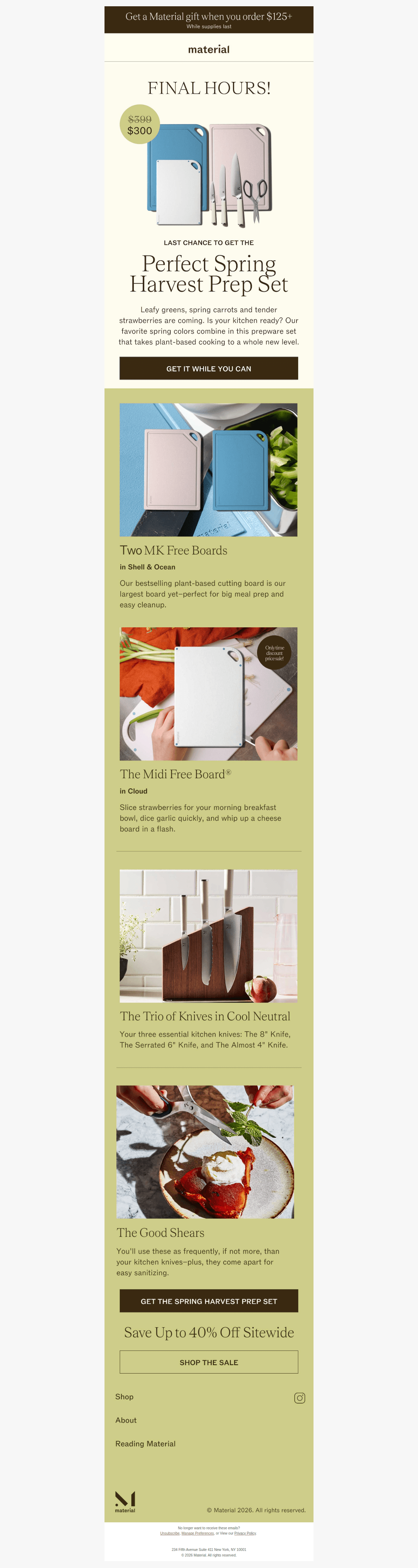 Final hours: Spring Harvest Set — desktop view