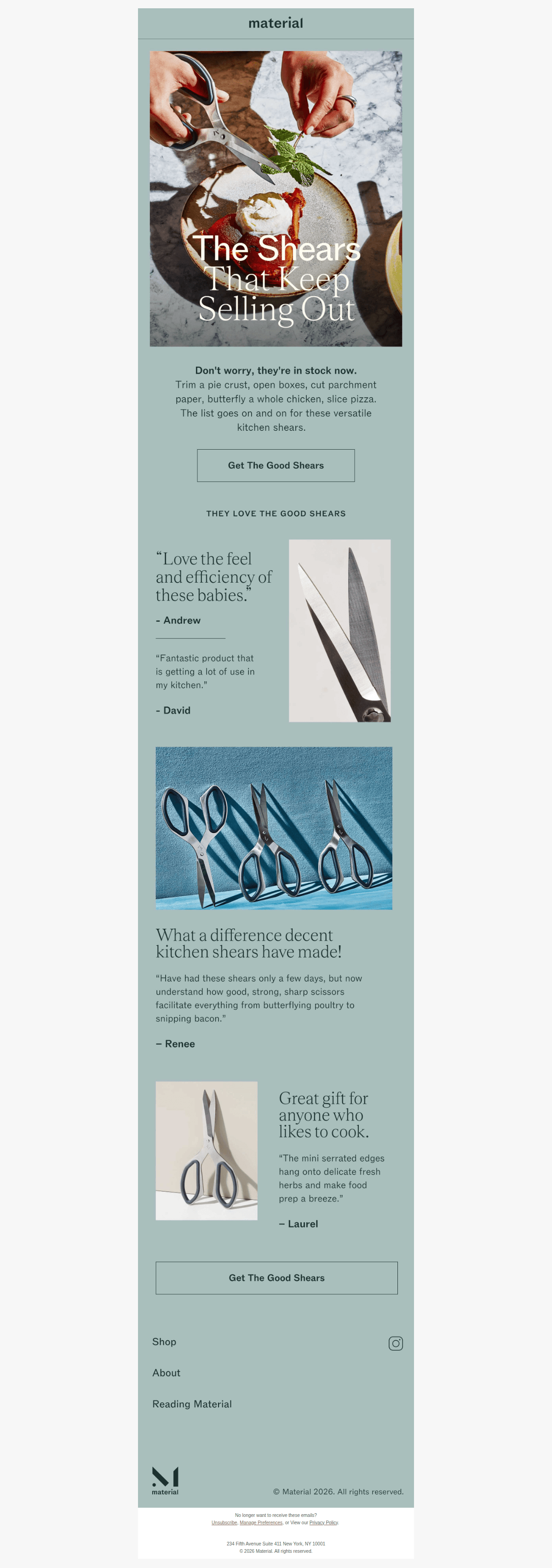 Why The Good Shears keep selling out — desktop view