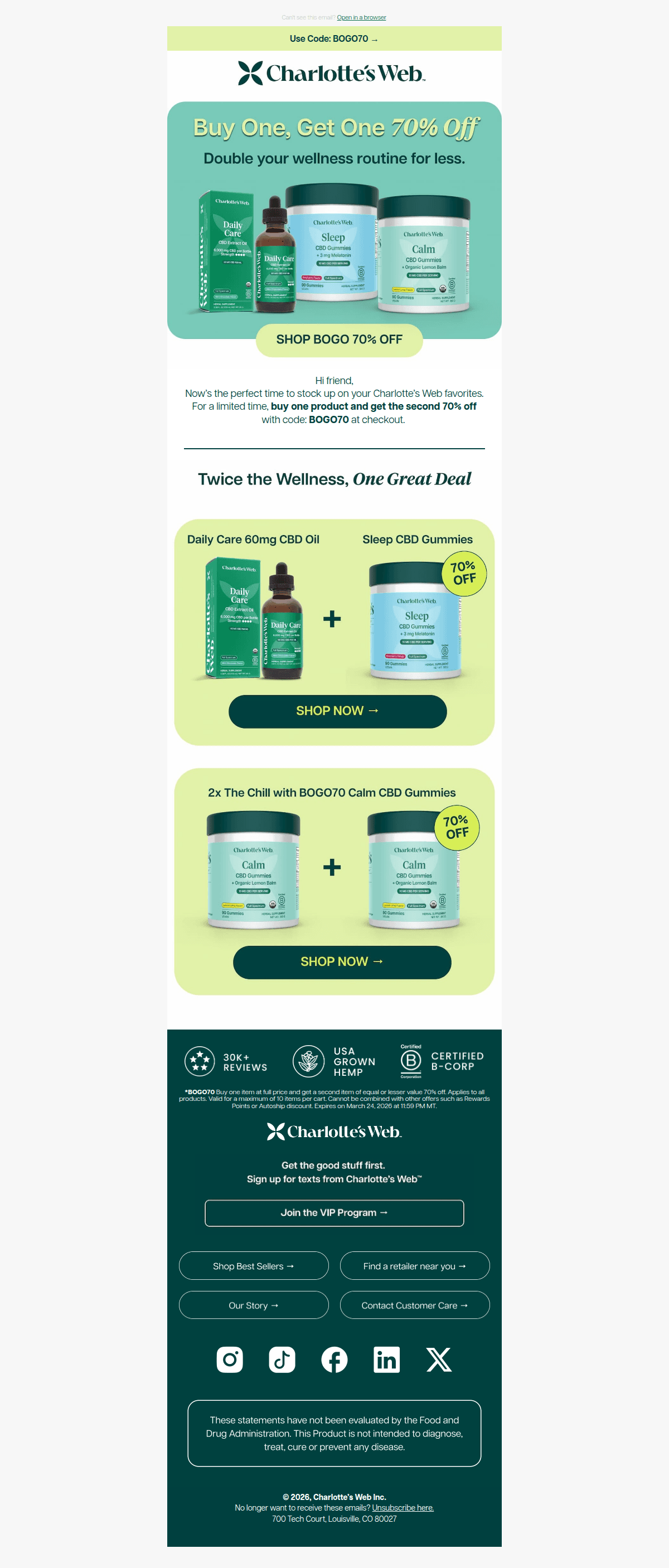 ⭐ Double Up & Save—BOGO 70% OFF — desktop view